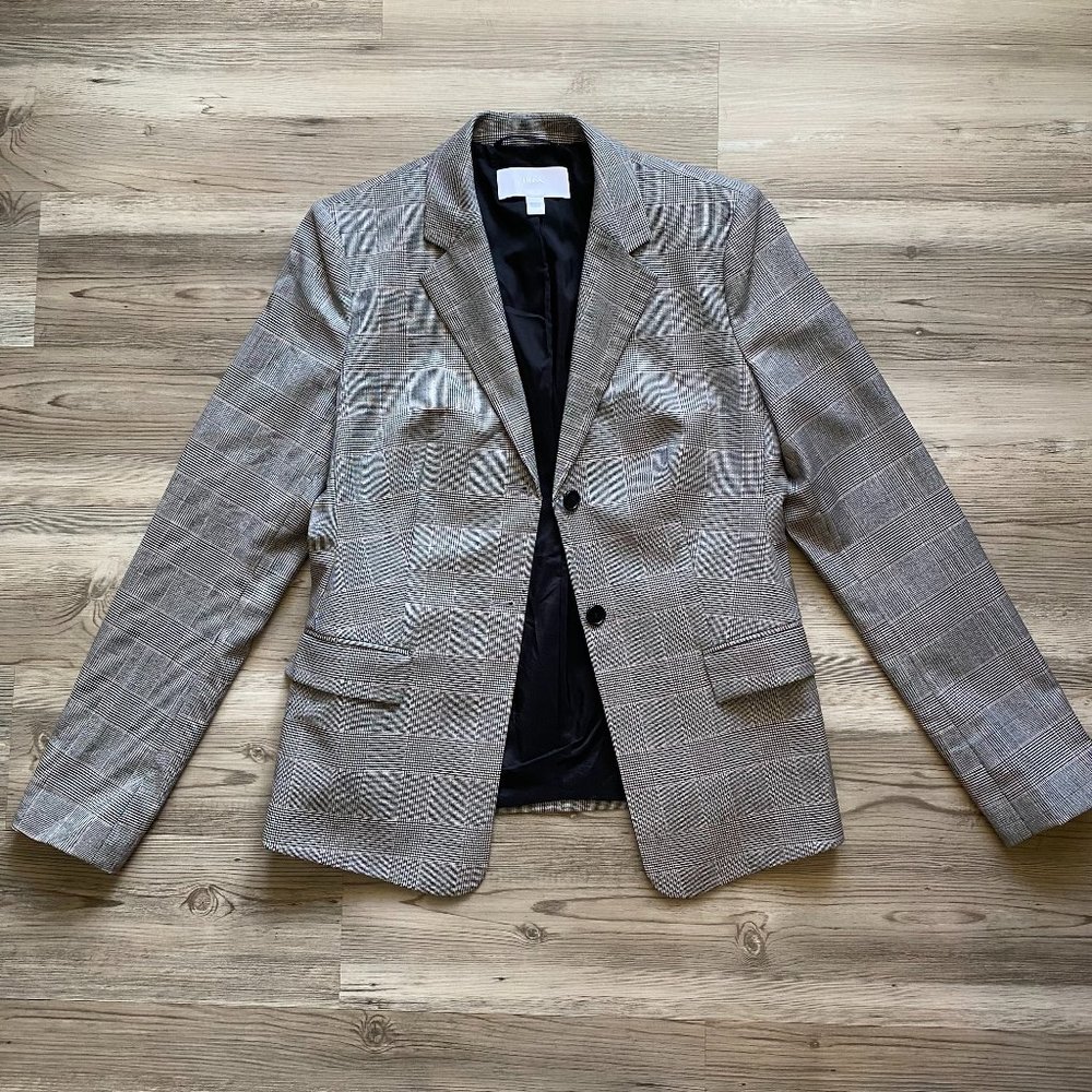 BOSS HUGO BOSS share Jatinda3 Natural Wool Stretch Check Jacket